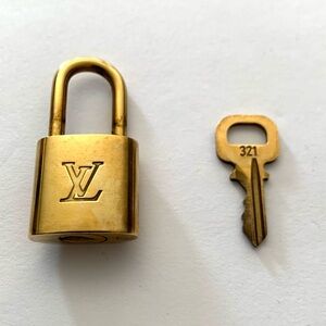 Louis Vuitton Gold Padlock with Key #321